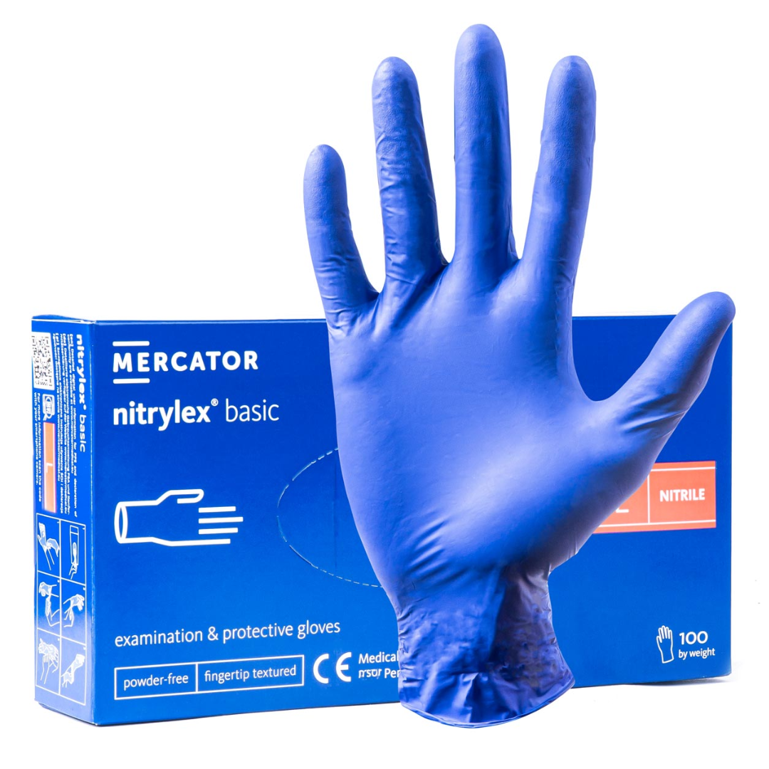 Blue Nitrile Gloves Powder Free All Sizes Available