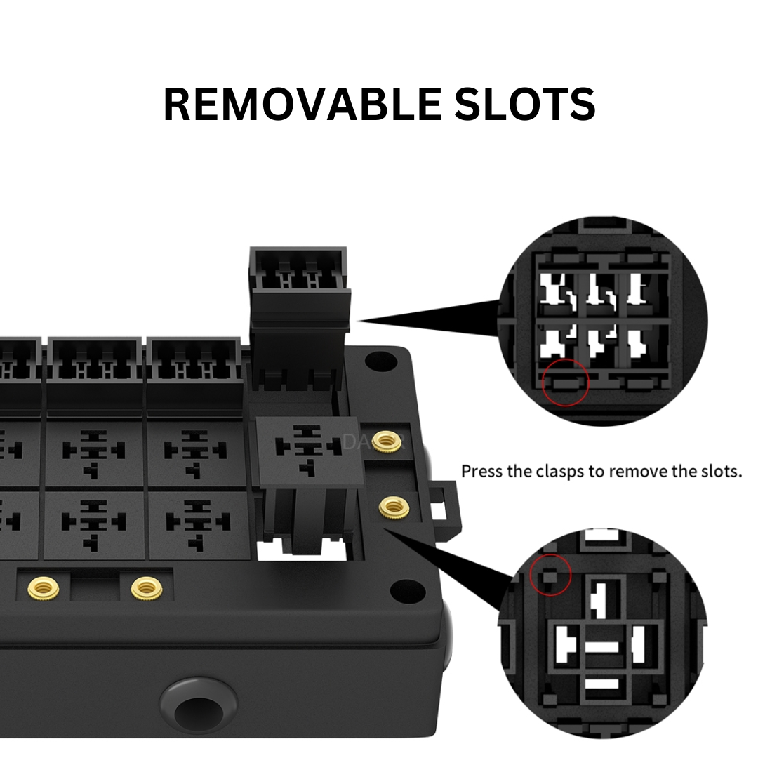 Fuse & Relay Box fits 15 Fuses & 10 Relays - 