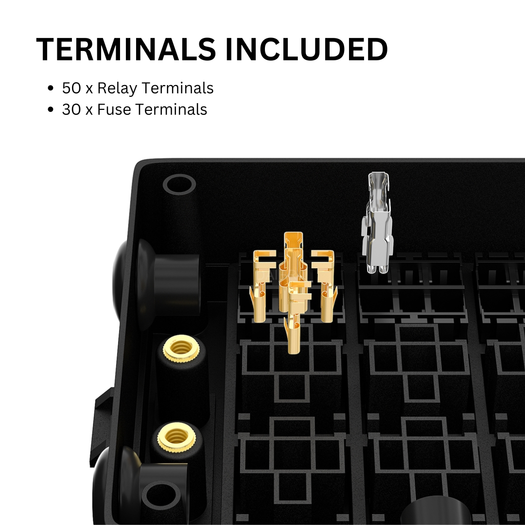 Fuse & Relay Box fits 15 Fuses & 10 Relays - 