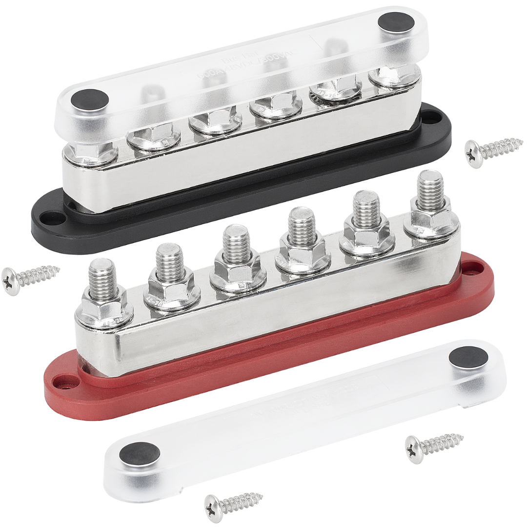 600A Busbar with 6 Stud Terminals (M10) - 