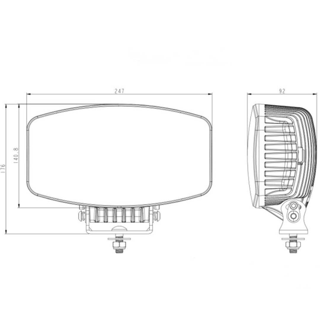 Boreman 1001-1650 Full LED Driving Lamp with Amber / Clear Position Light