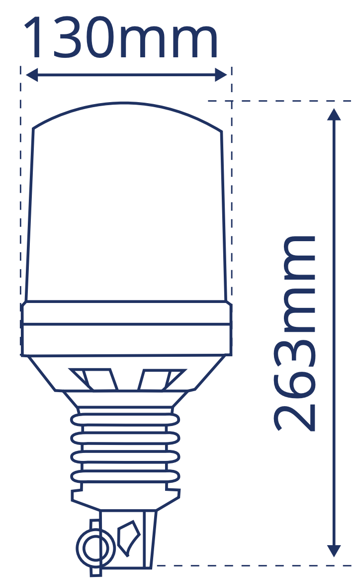 LAP271 rotating bulb beacon for tractors