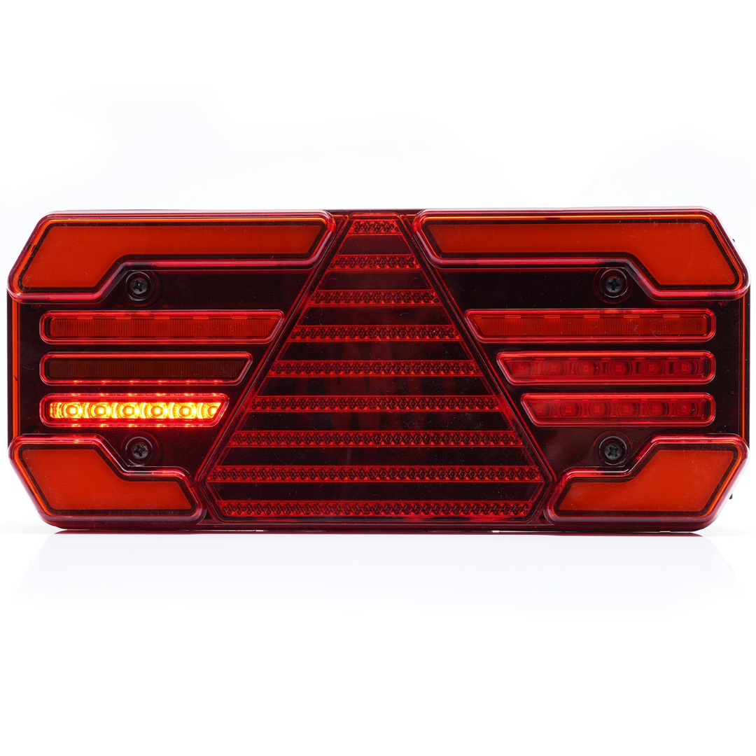 WAS W248DD Rectangular Red Trailer Lights with Dynamic Indicator