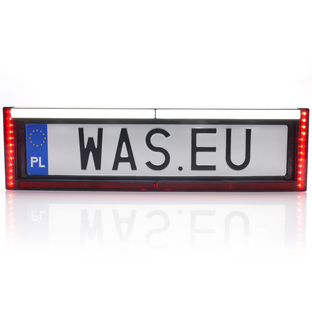 WAS W253 Number Plate Holder with Reverse Lights, Fog Lights, Number Plate Lights Reflector