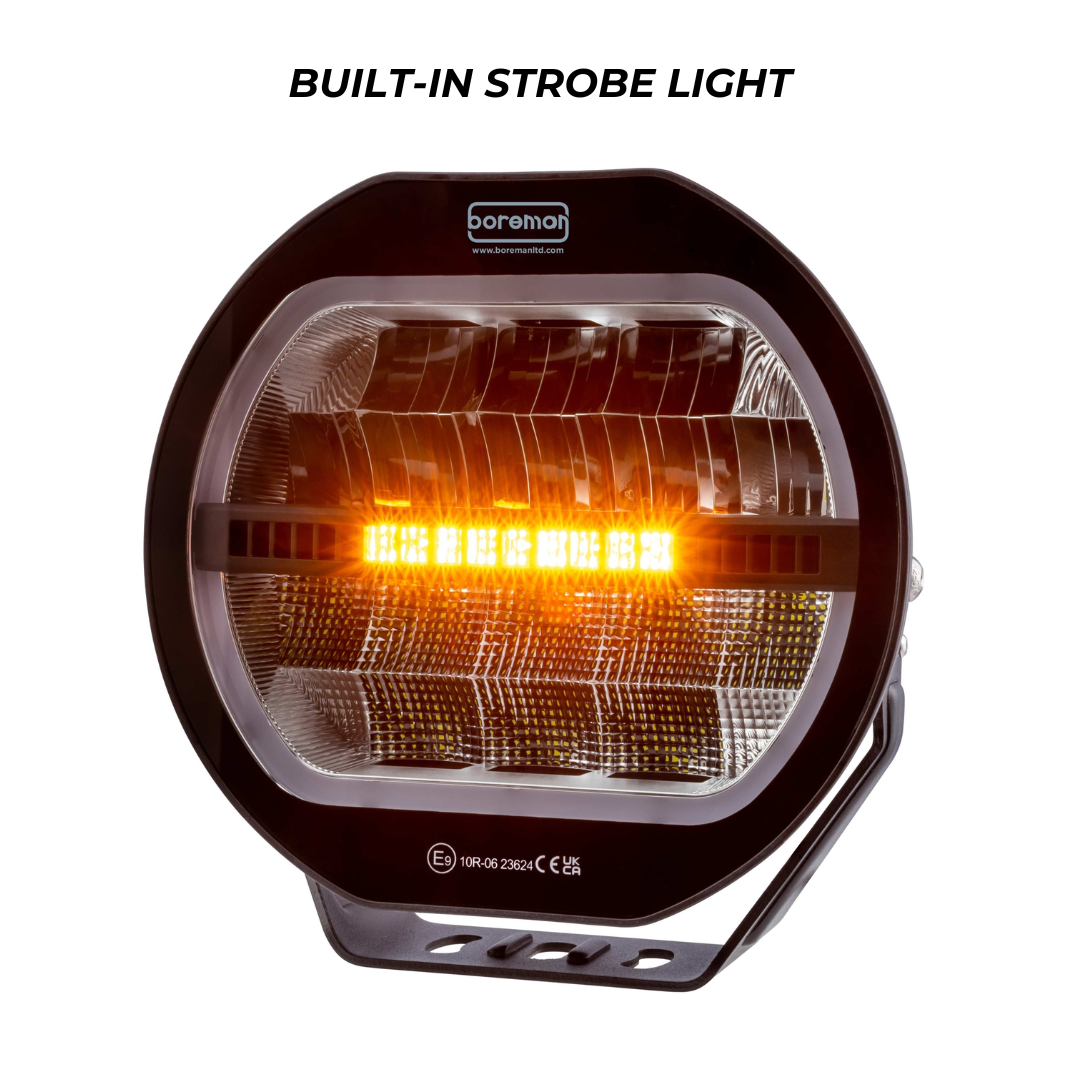 Boreman Halo LED Driving Lamp with Strobe Light