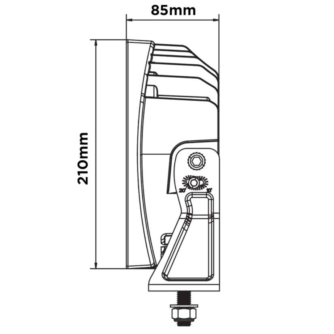 Boreman Halo LED Driving Lamp with Strobe Light