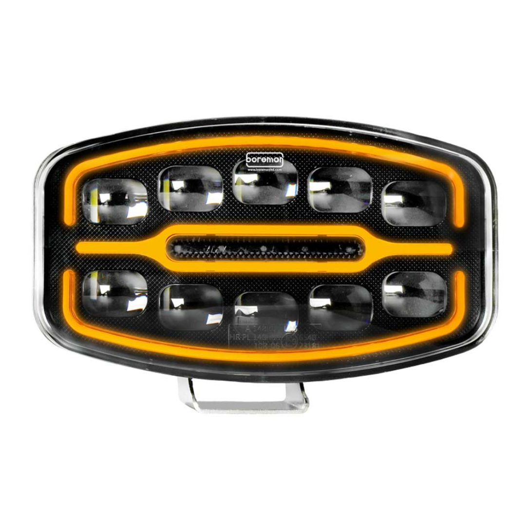 Amber Boreman Polaris 1001-1630 Full LED Driving Lamp for trucks with Amber / Clear Position Light