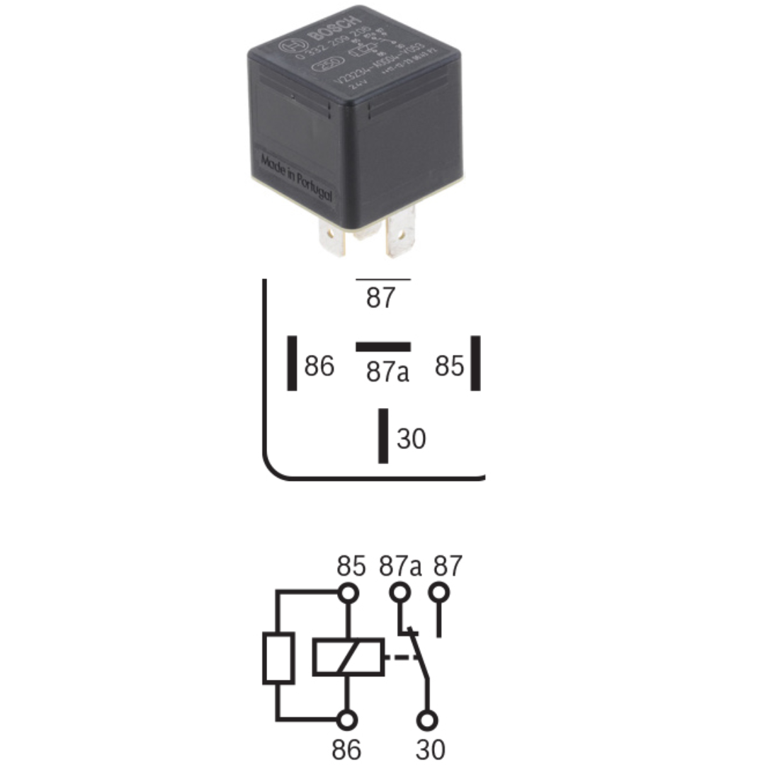 BOSCH 24V 5 Pin Changeover Relay