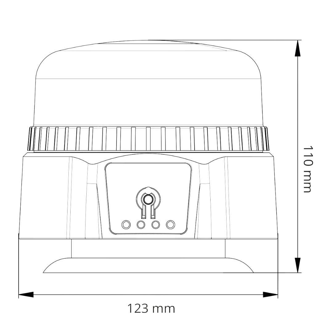 Rechargeable Magnetic Roof Beacon