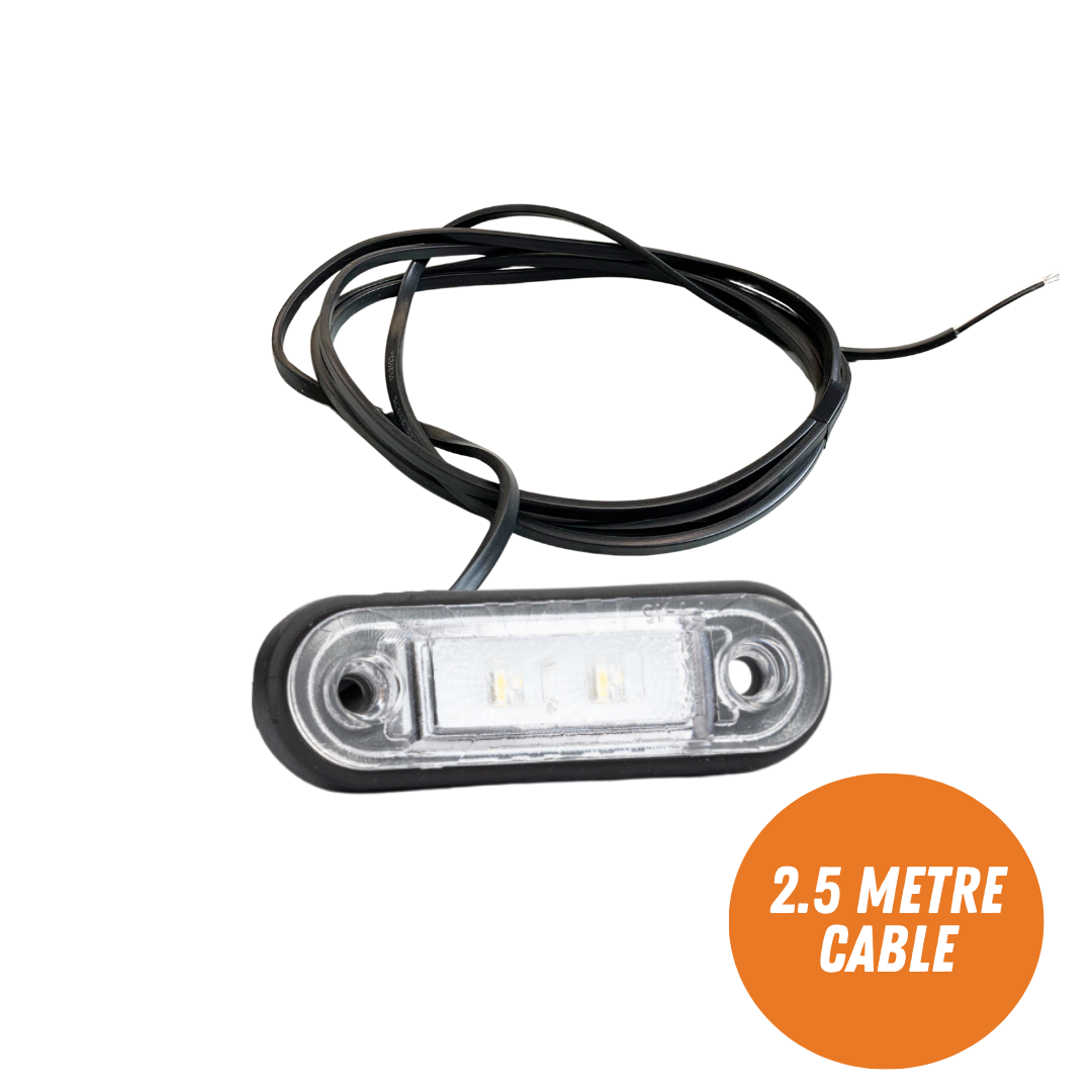 LED Flush Fit Marker Light with Long Cable 2.5m - Bin:A1 - Front & Rear Marker Lights - Side Marker Lights - spo-cs-dis