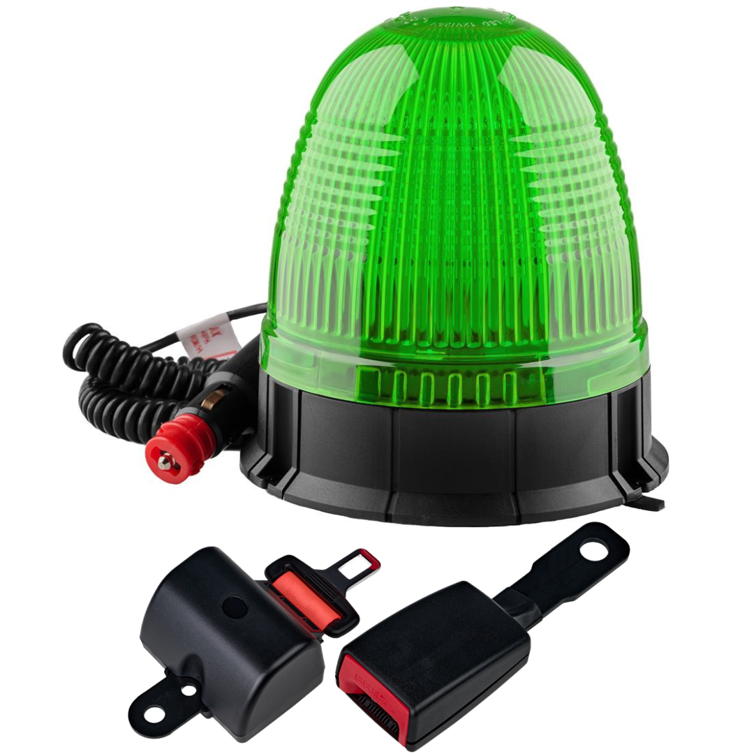 green beacons for plant machinery with seat belt magnetic