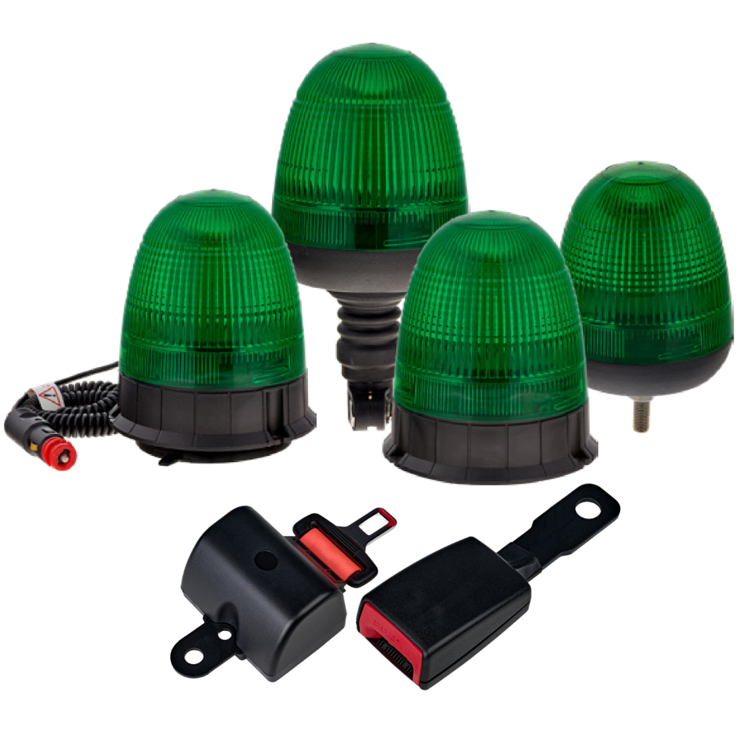 green beacons for plant machinery with seat belt