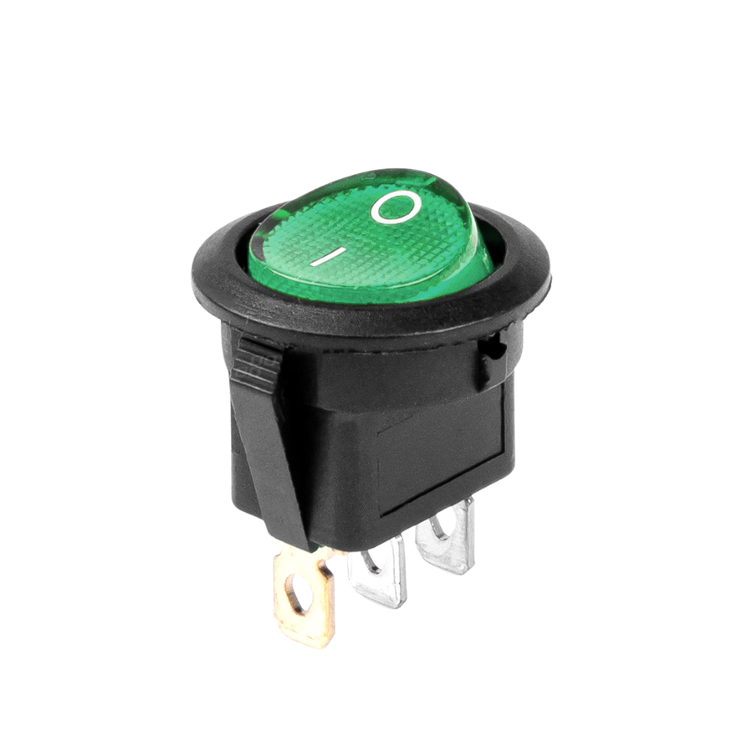 Illuminated Rocker Switch in Green