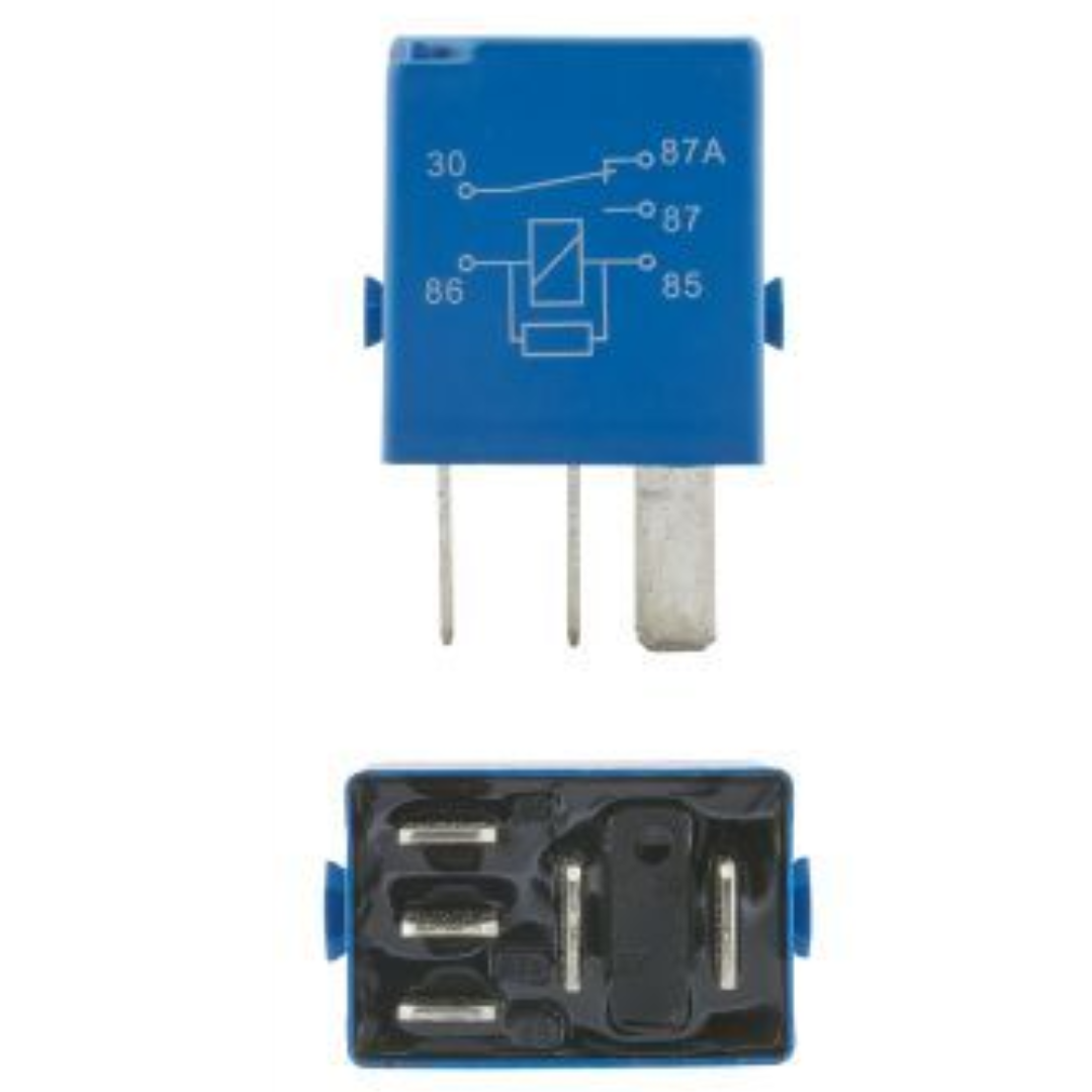 Hella 12V 5 Pin Changeover Micro Relay with Resistor / 35A