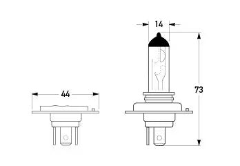 HELLA Heavy Duty 24v H4 75/70W Headlight Bulb for Trucks