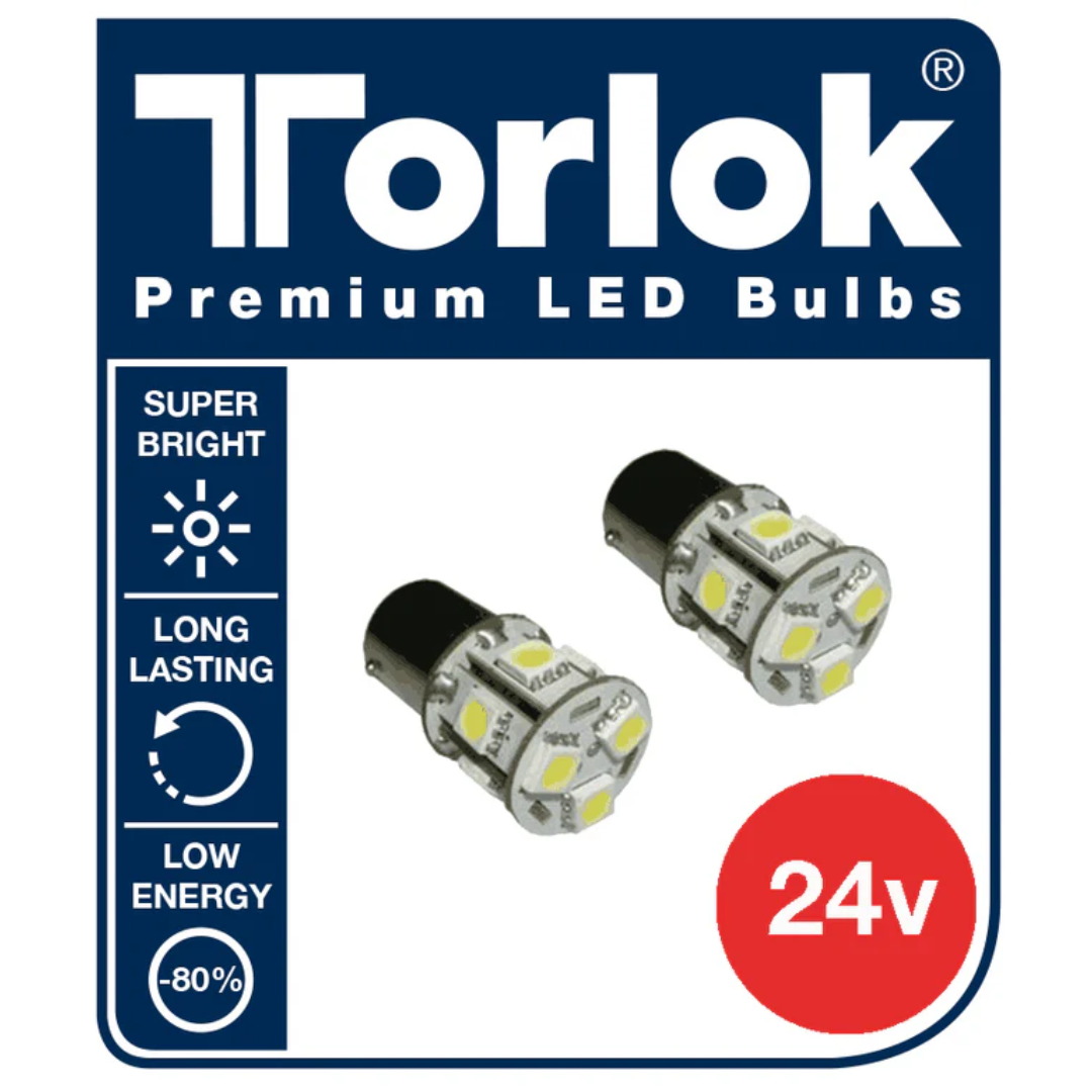 24v White LED Stop & Tail Bulbs BAY15D / Pack of 2 - spo-cs-disabled - spo-default - spo-disabled - spo-notify-me-disab