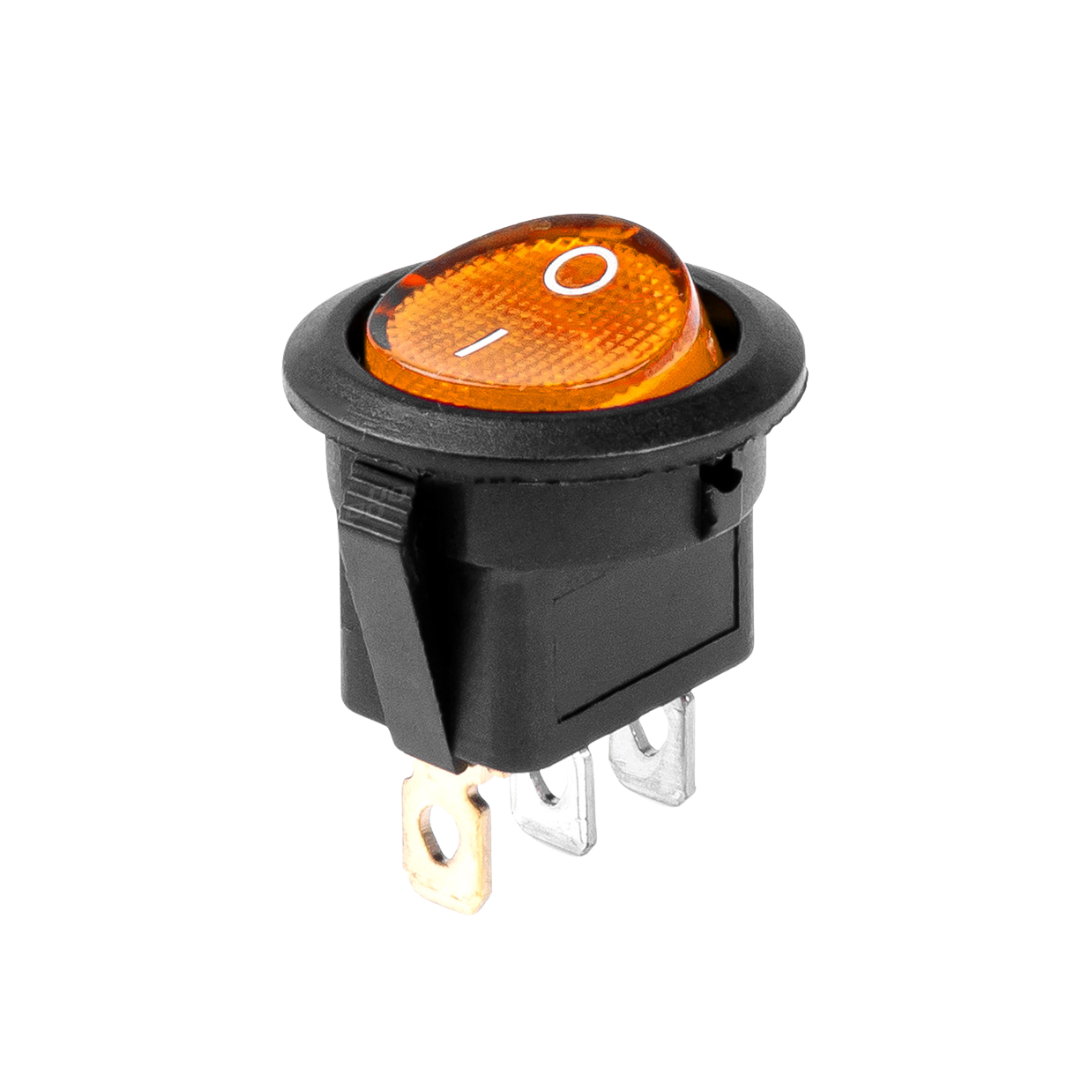 Illuminated LED Light Rocker Switch in Amber