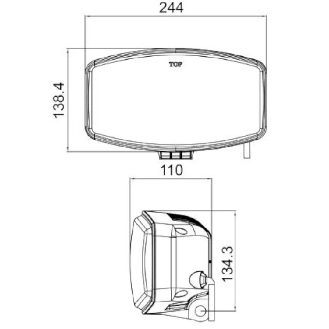 Oval Spot Lamp with Hazard Strobe Light / 6000 Lumens