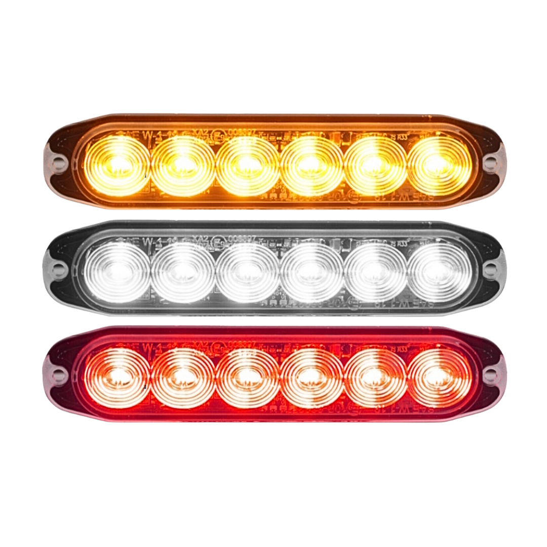 combo blitz led strobe light red white and orange flash