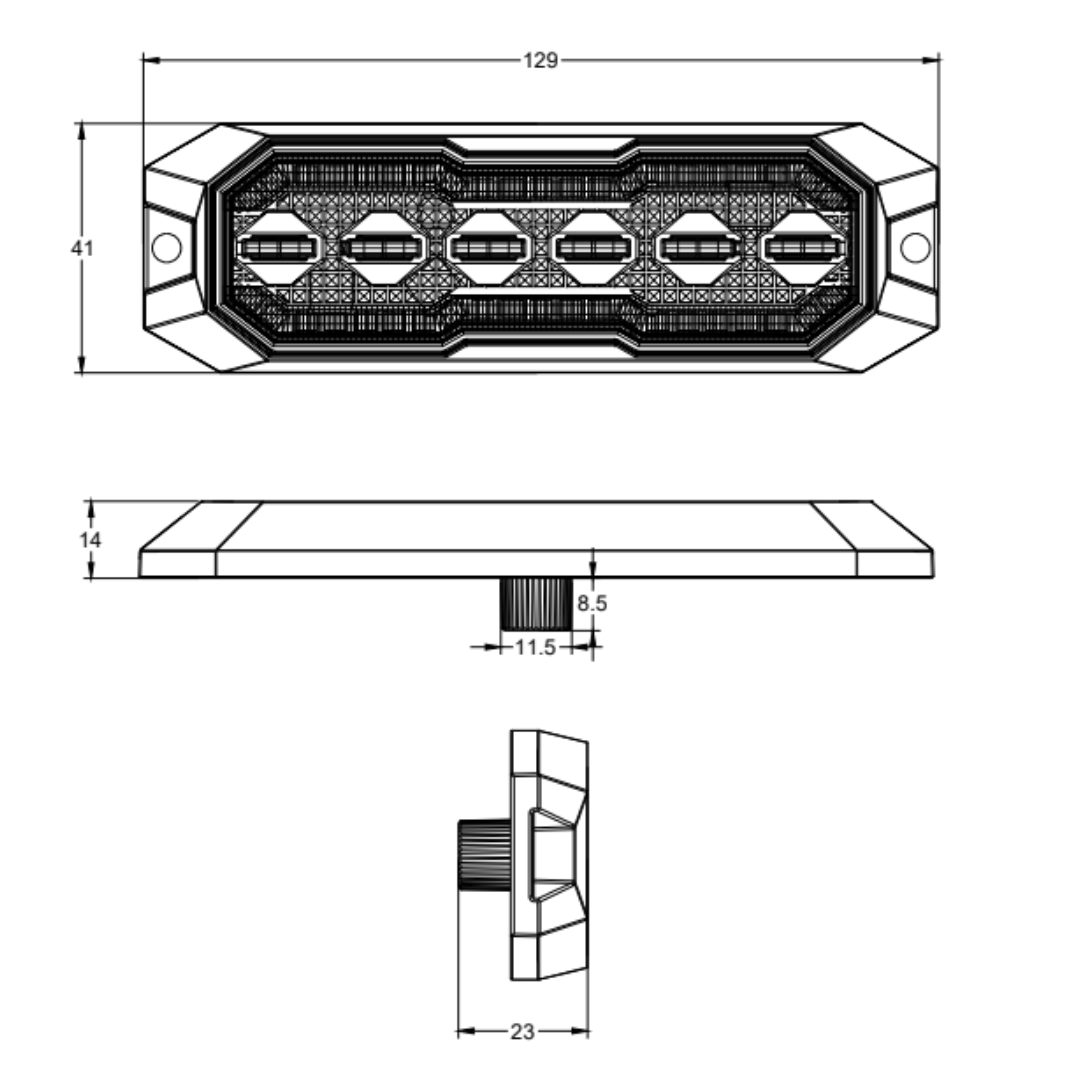 Smoked Lens LED Marker Light with Strobe Function