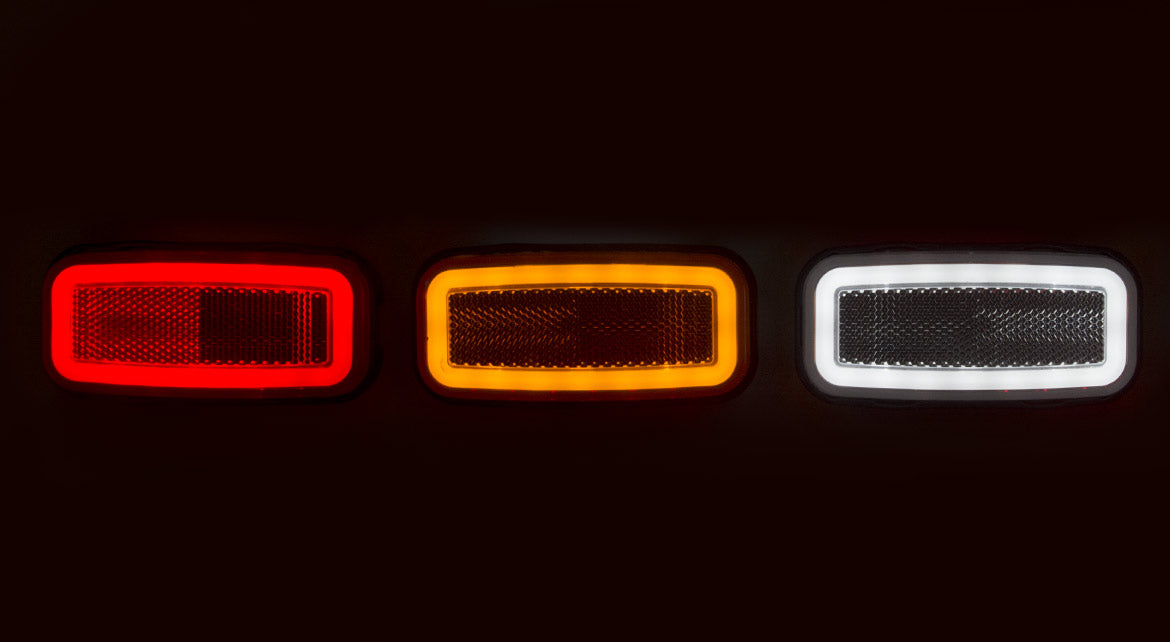 WAS Rectangular Marker Lights with Reflector