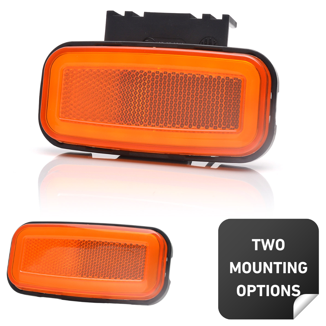 WAS Rectangular Marker Lights with Reflector