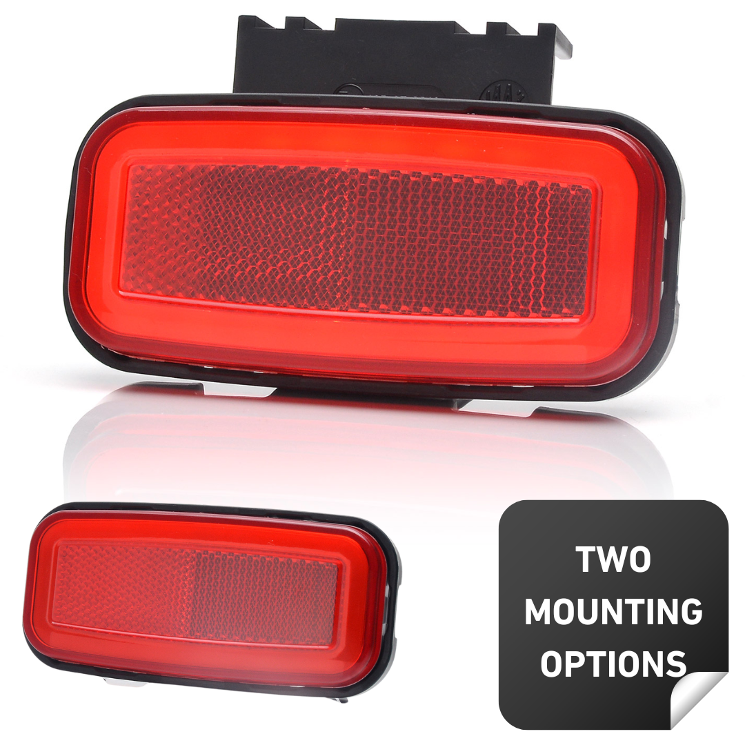 WAS Rectangular Marker Lights with Reflector